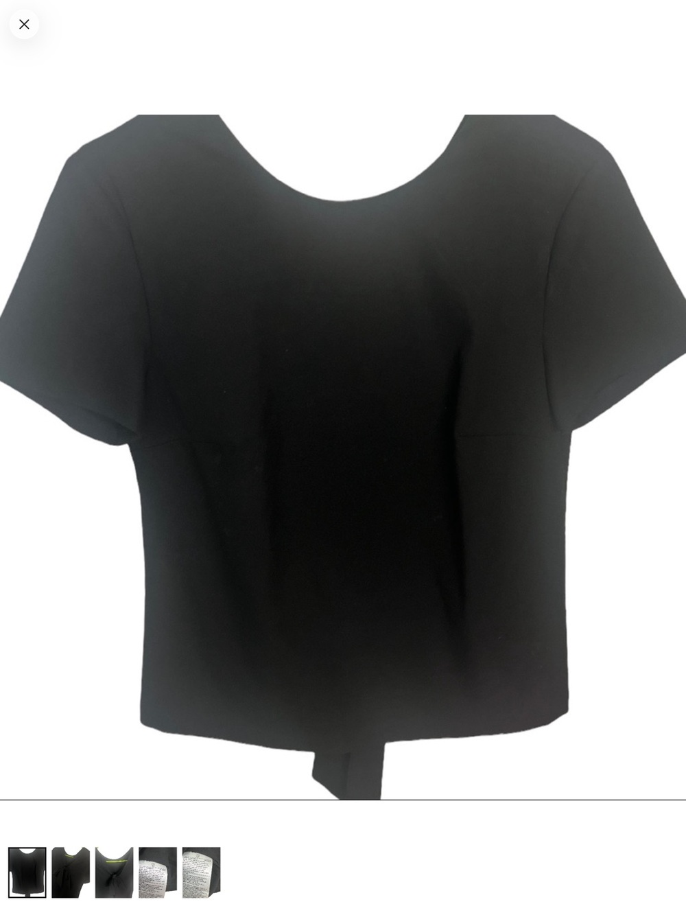 Banana Republic Black Short-Sleeve Scoop Neck Top